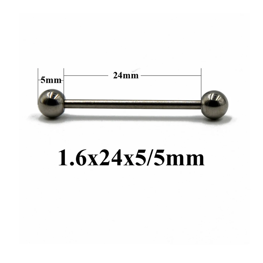BOG-1PC G23-Titanium, Промышленные Штанги, прямой пирсинг-штанга для языка, штанга для пирсинга, пирсинг, ювелирные изделия 14 г 16 г