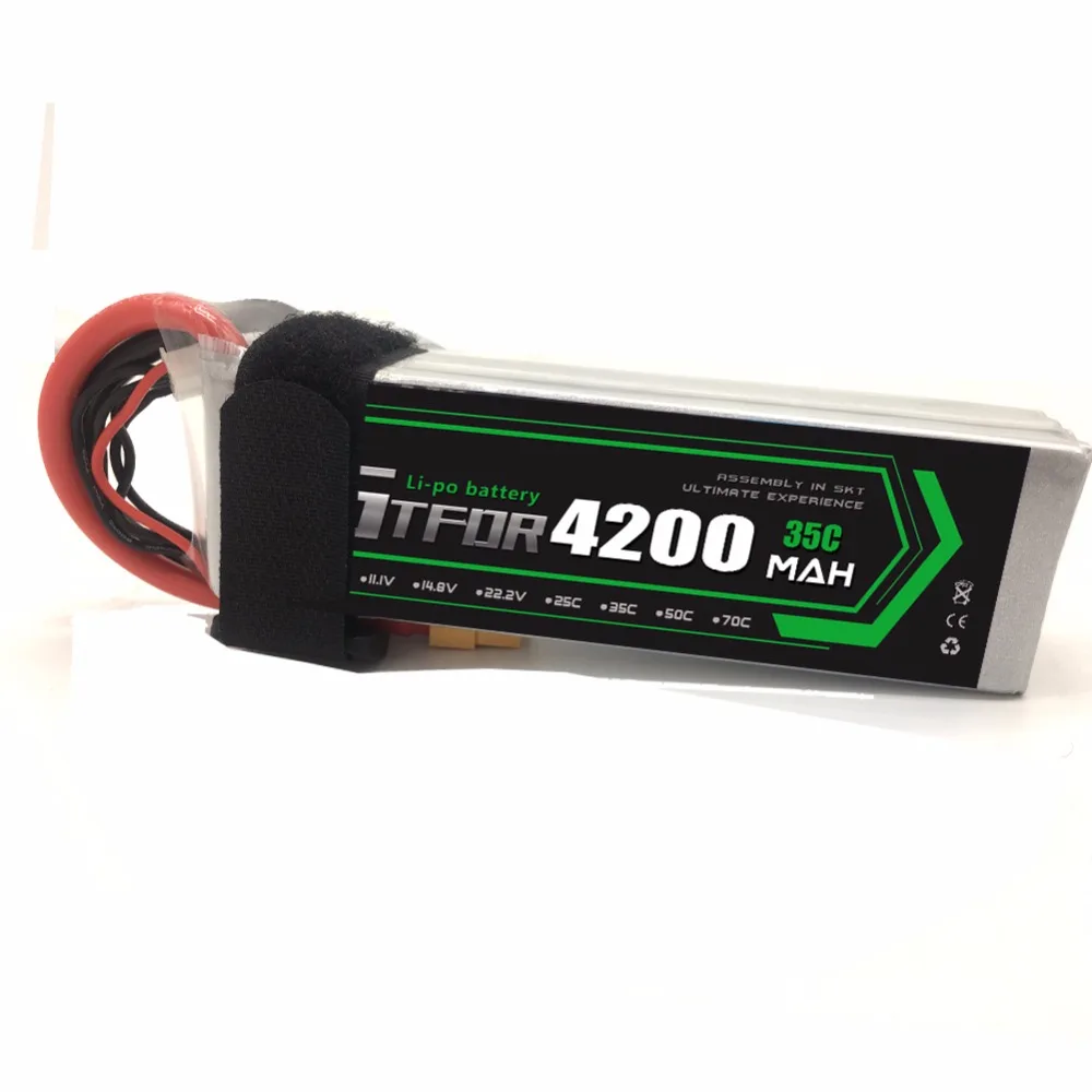 GTFDR power RC Drone lipo battery 14 8 v 4200mAh 35C 4S для airplane verticraft car cell akku rc li-poly batteria | Игрушки и хобби