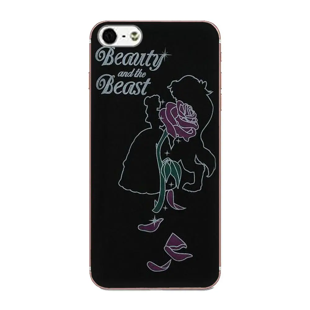 Мягкий чехол Beauty And The Beast Rose для Apple iPhone X XS Max XR 4 4S 5 5C 5S SE 6 6S 7 8 Plus | Мобильные телефоны