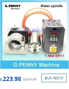 G-PENNY 2.2KW ER20 мотор шпинделя с водяным охлаждением ЧПУ 4 шт. подшипники Точность 0,01 мм гравировальный фрезерный станок 80x230 мм фрезерный станок с ЧПУ