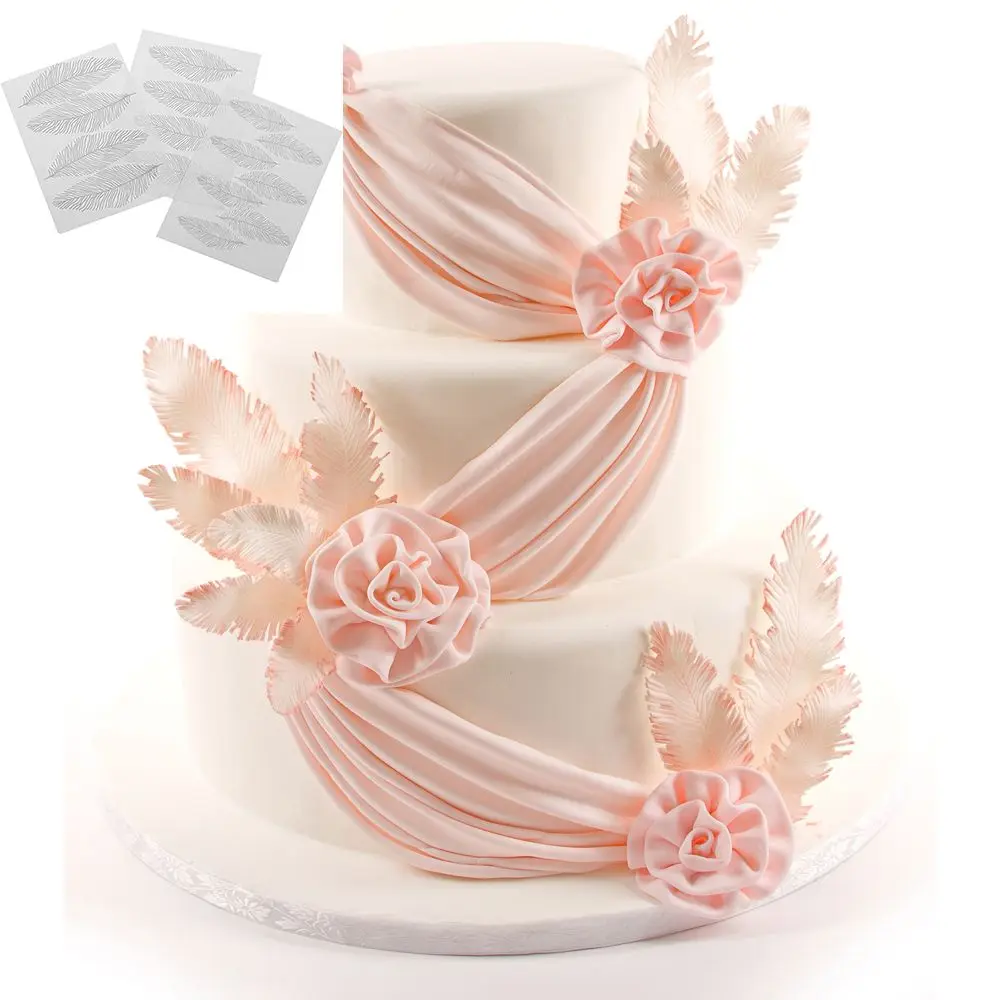 3 шт. 3D шоколадный торт пресс форм Fondant (сахарная) силиконовая форма для выпечки в
