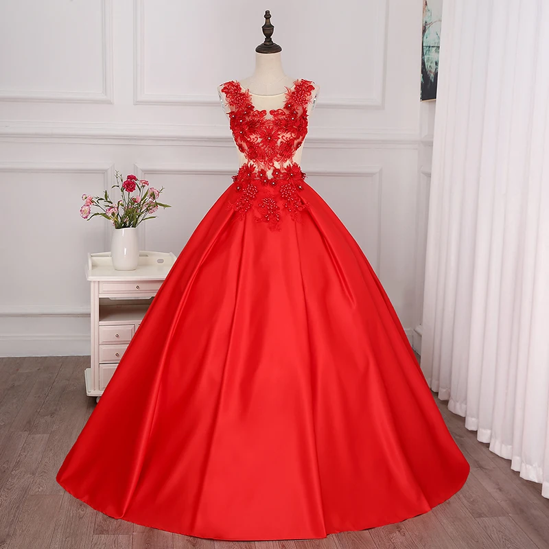 SSYFashion Новое Элегантное Длинное атласное вечернее платье невесты банкет темно