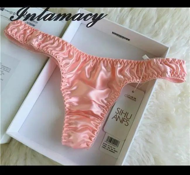 Модное сексуальное женское нижнее белье из 100% шелка женские стринги трусы