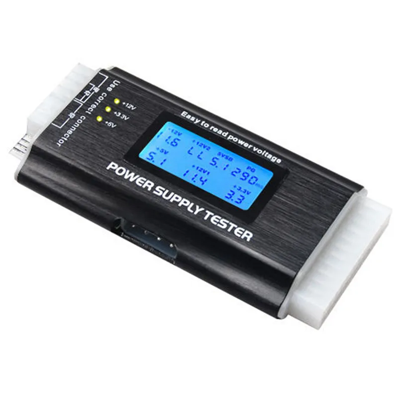 Оригинальный заводской выход ATX блок питания тестовый er 20 24 Pin Sata LCD PSU HD BTX