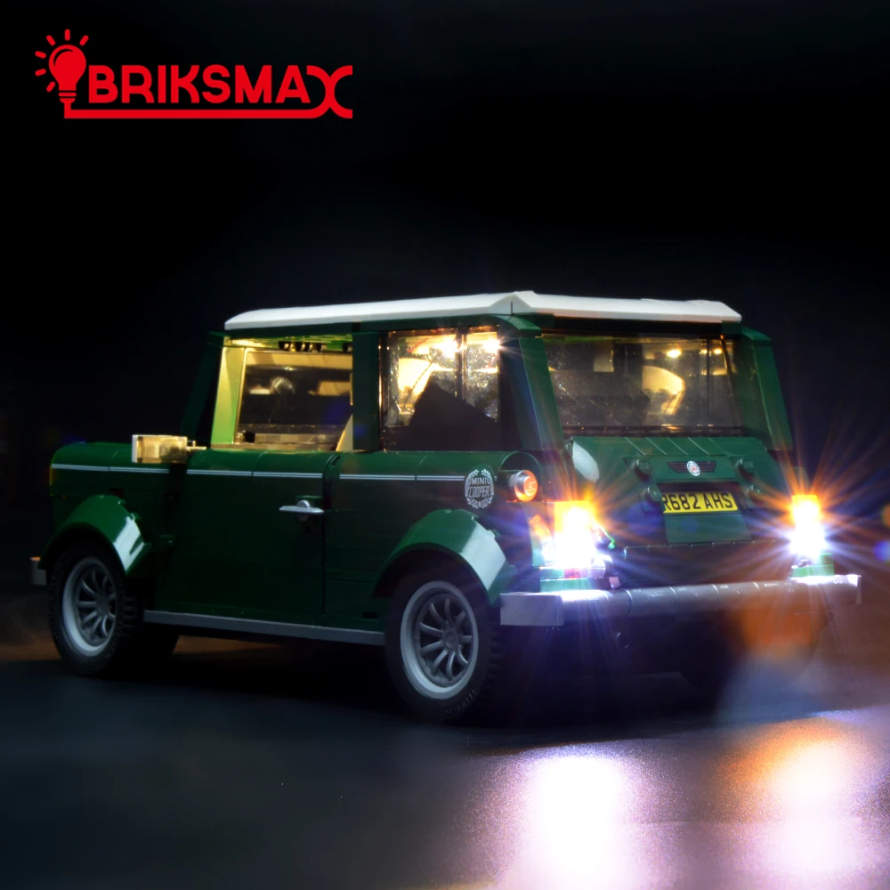 BriksMax светодиодный светильник, набор для создателей, модель Mini Cooper, строительные блоки, игрушка, модельное освещение, набор, совместимый с 10242