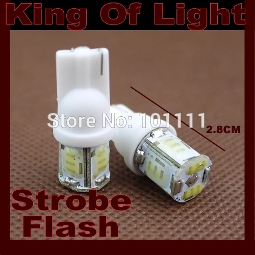 10 шт. Автомобильные светодиодные мигающие лампы 194 W5W 6smd T10|smd white|led smdt10 wedge |