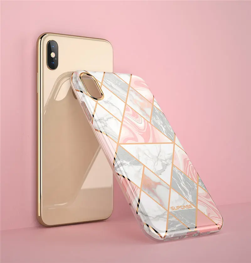 SUPCASE для iphone Xs Max Case UB Metro Premium Тонкий мягкий защитный из ТПУ чехол с покрытием розовый мрамор задняя крышка для iphone X XS XR