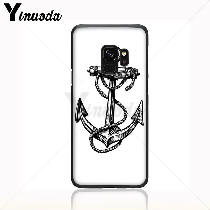 Yinuoda морской тату синяя лодка якорь искусство Мягкий силиконовый чехол для