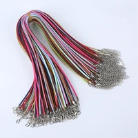 suede cord 27mm 30pcslot mix colour korean velvet cord necklace rope45cmchain 5cm with lobster clasp diy jewelry accessories