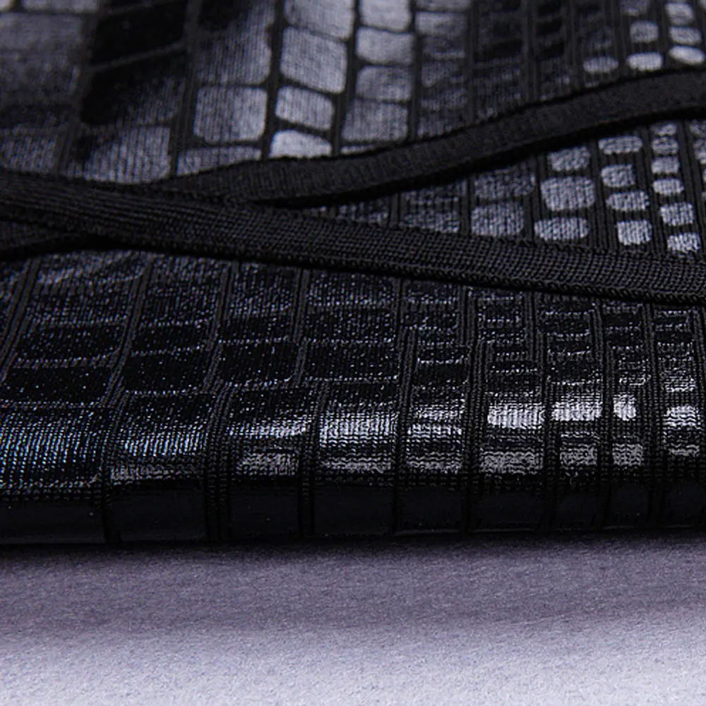 Черное кожаное платье с длинным рукавом на молнии спереди 2020 Сексуальное Женское