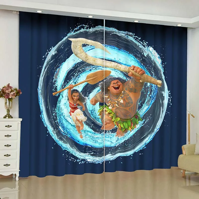 Moana анимационные шторы для окна Marvel Moana, Бэтмен, жалюзи, готовые занавески, Затемненные занавески, занавески для гостиной, жалюзи - Цвет: 7