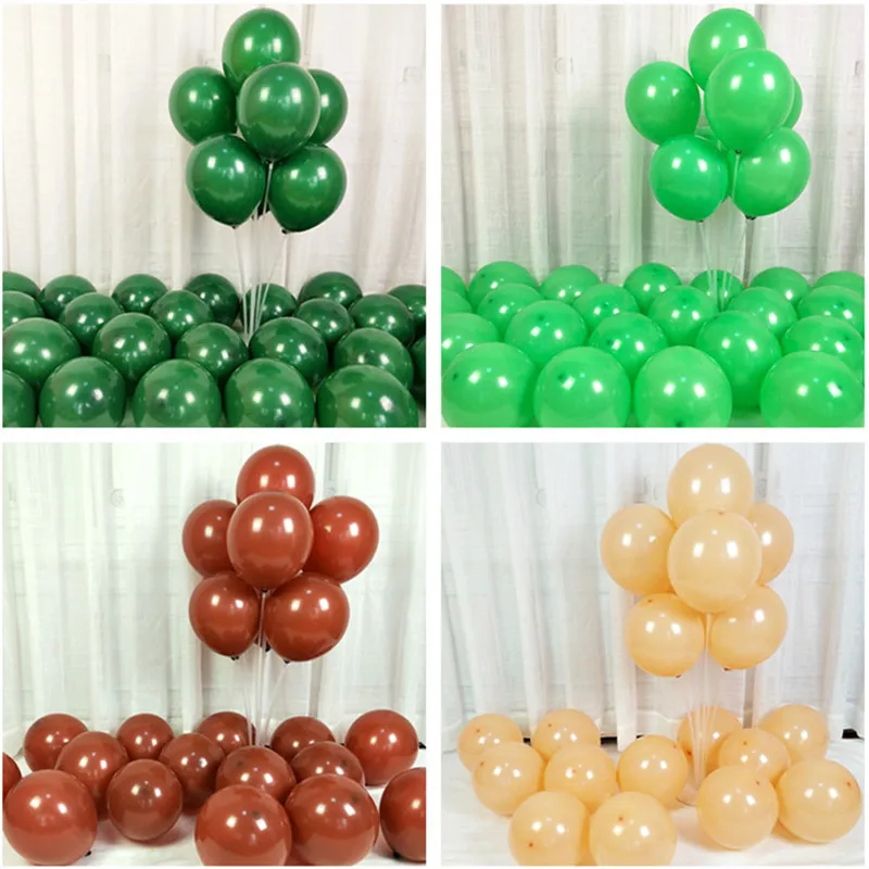 10 шт 12 дюймов коричневый матовый воздушных шаров из латекса надувные Globos