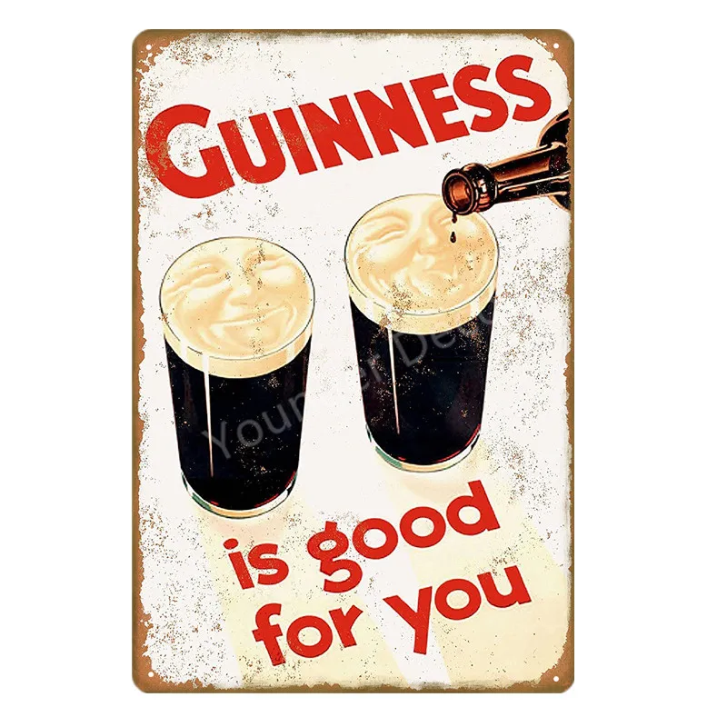 YD1488D Guinness для прочных металлических постеров, ретро реклама пива, металлические жестяные вывески для паба, бара, домашнего декора, настенная художественная железная табличка YD065 - Цвет: YD1488D