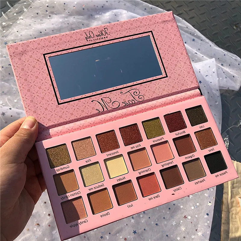 Профессиональный 21 цвет мерцающие матовые прессованные блестящие тени для век