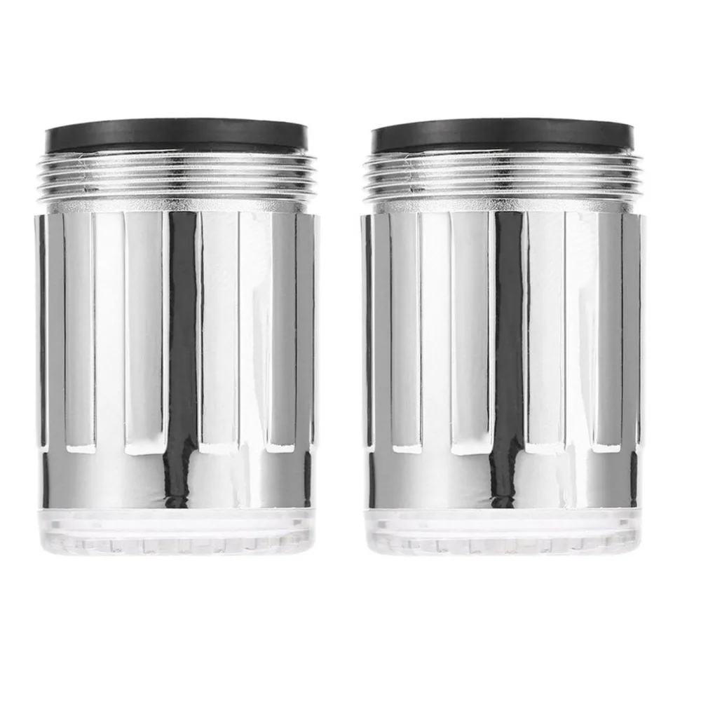 2pcs 7 Color RGB LED Light Water Glow Faucet Tap Head Home Bathroom Decoration Stainless Steel Drop Shipping | Обустройство дома