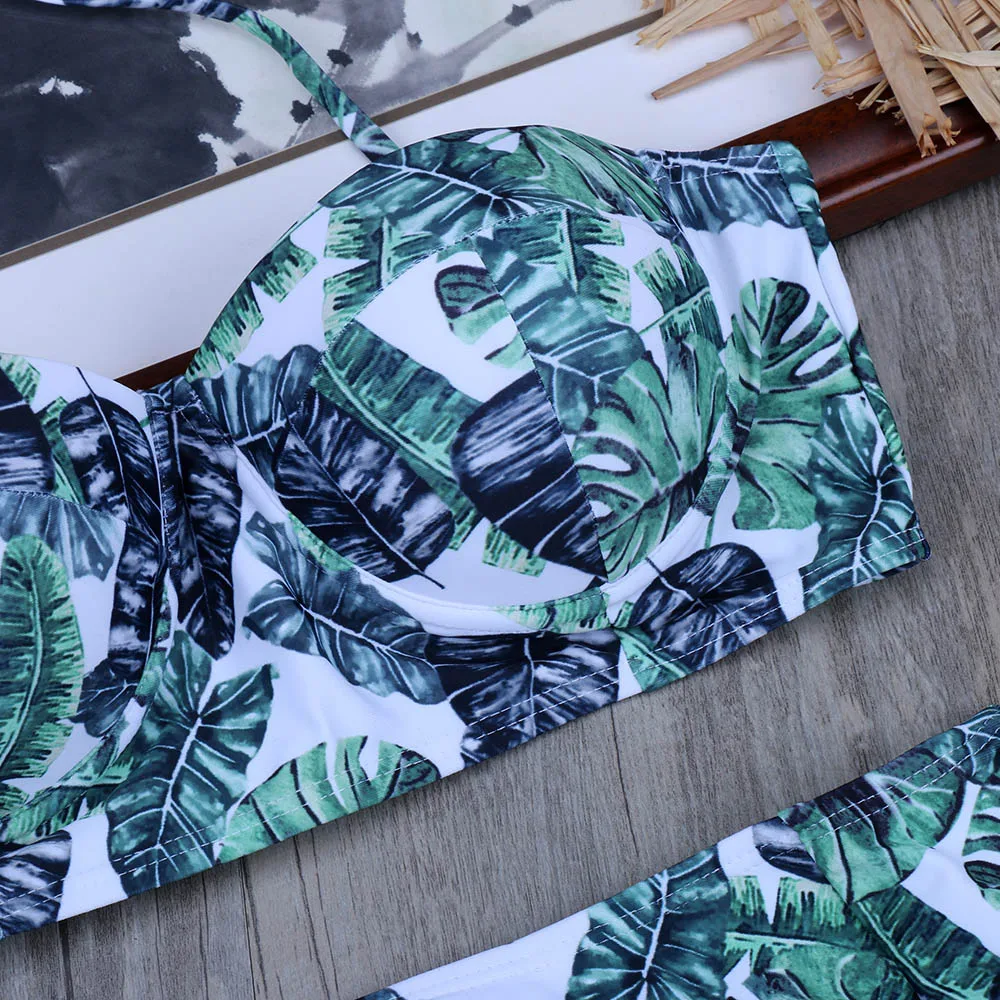 Бикини большого размера 2019 сексуальное бикини комплект с высокой талией