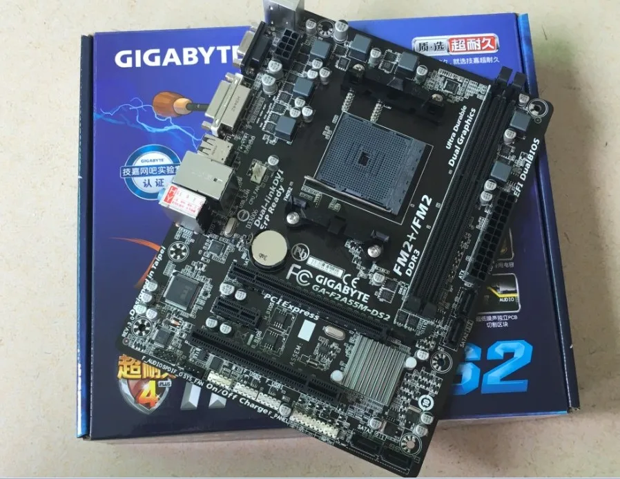 Gigabyte GA F2A55M DS2 DDR3 Socket FM2 board USB2.0 A55 десктопная материнская плата бесплатная