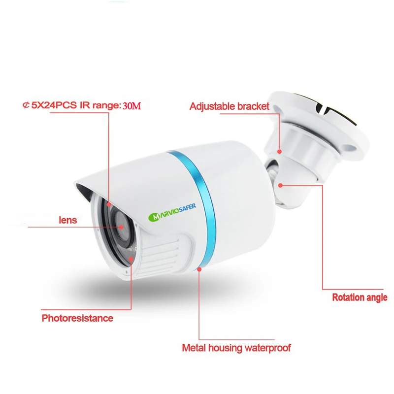 H.265 + 2MP Starlight Darklight Наружная цилиндрическая IP-сети Камера POE 0.0001lux sony IMX307 Сенсор Onvif