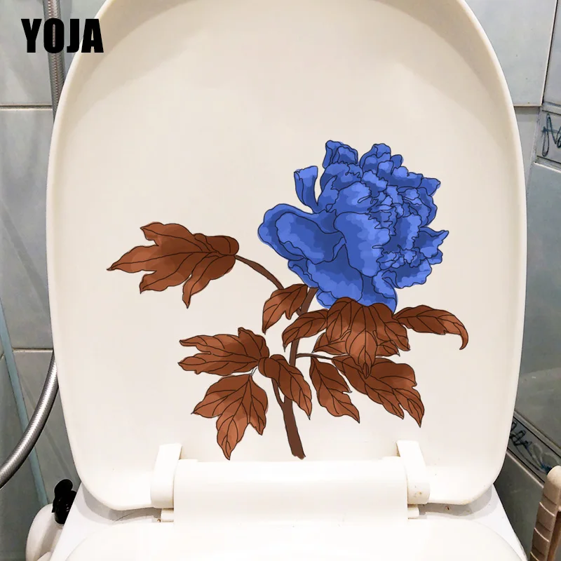 YOJA 22 5x19 9 см Классическая Наклейка на стену с синим цветком модный Декор для