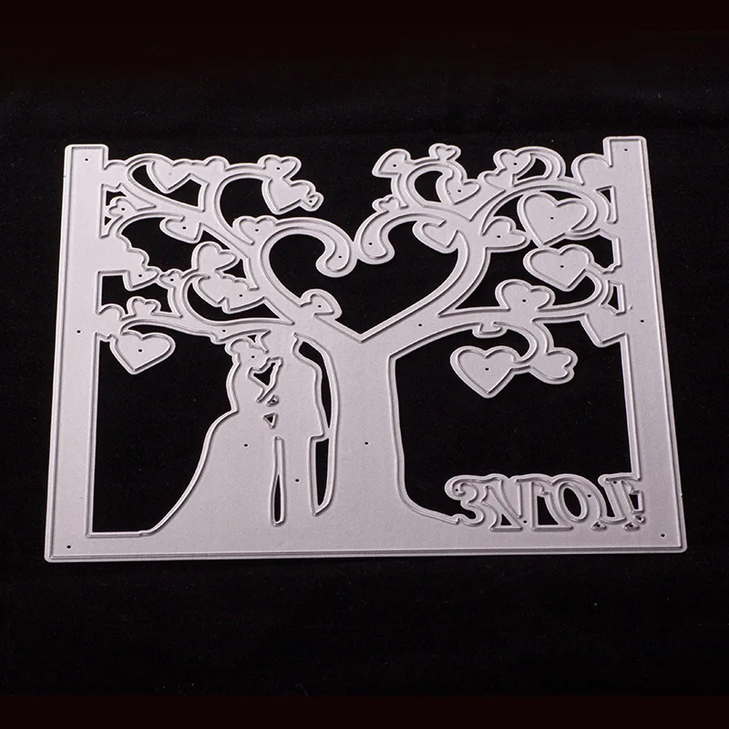 Couple under the tree metal steel cutting dies stencils for DIY knife mould Scrapbooking Dies card photo album decoration craft | Дом и сад
