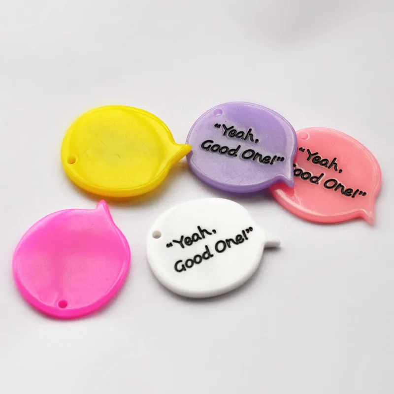 10 шт. 39*32 мм Подвески из смолы ожерелье кулон да хороший для украшения брелоков