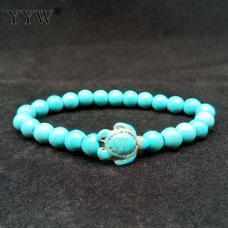 Винтажные браслеты бусины в виде черепахи для мужчин и женщин из натурального