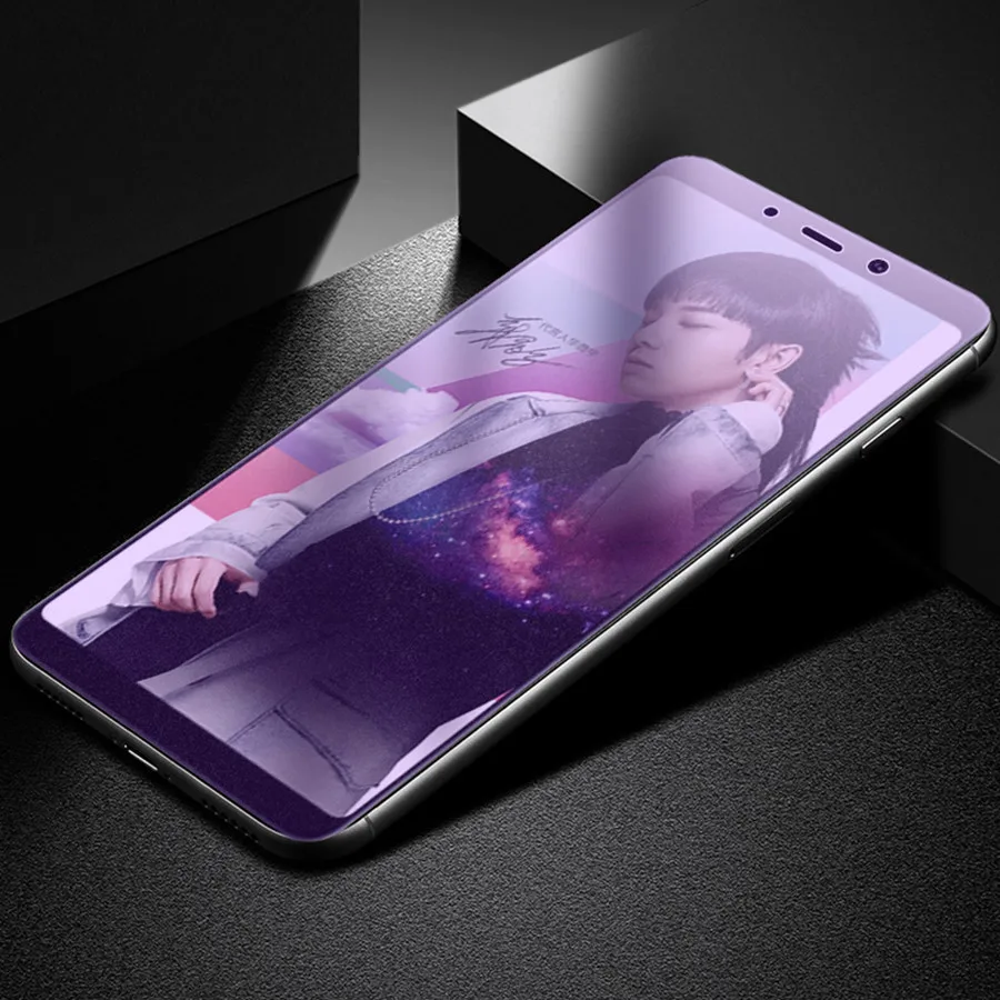Для samsung Galaxy A8 A6 Plus J4 J6 J8 S7 матовая анти фиолетовый синий светильник прозрачная