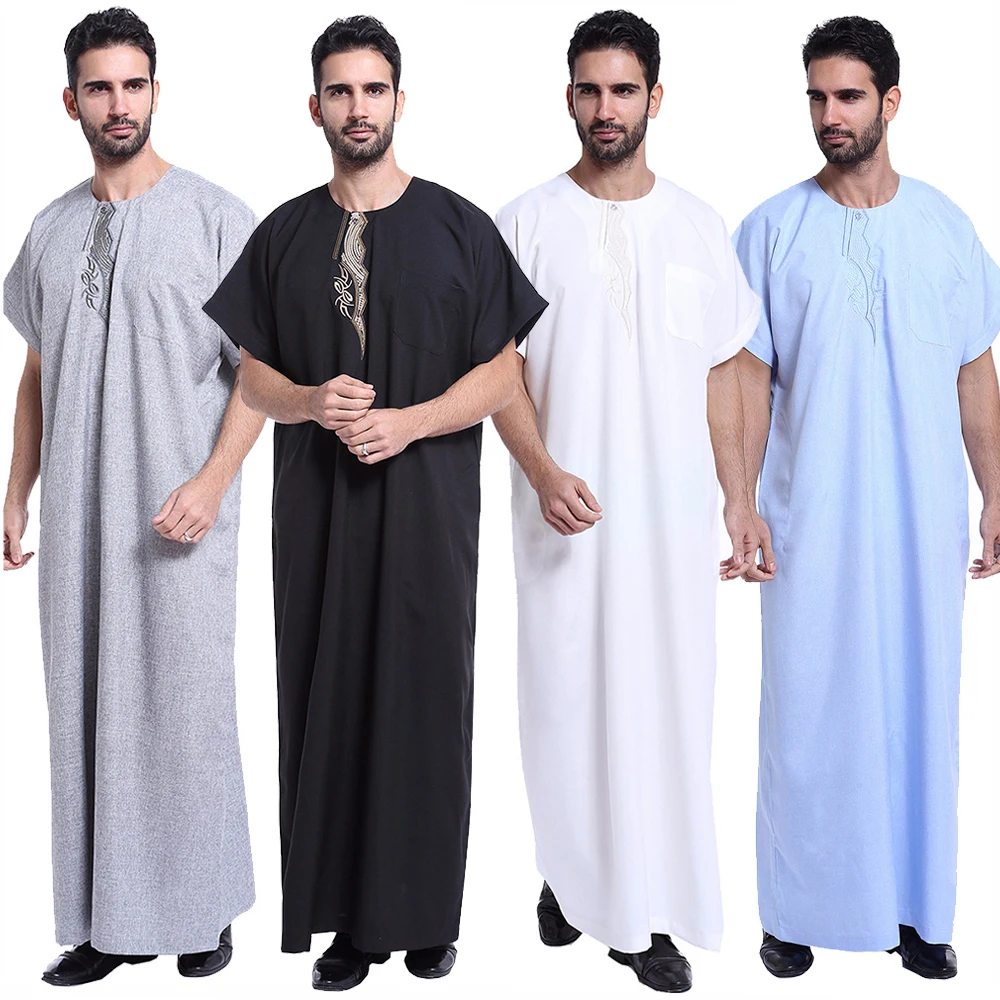 

Islam jubba thobe for muslim men arab clothing men dubai arabic dress men djellaba homme pakistan black robe djellaba men
