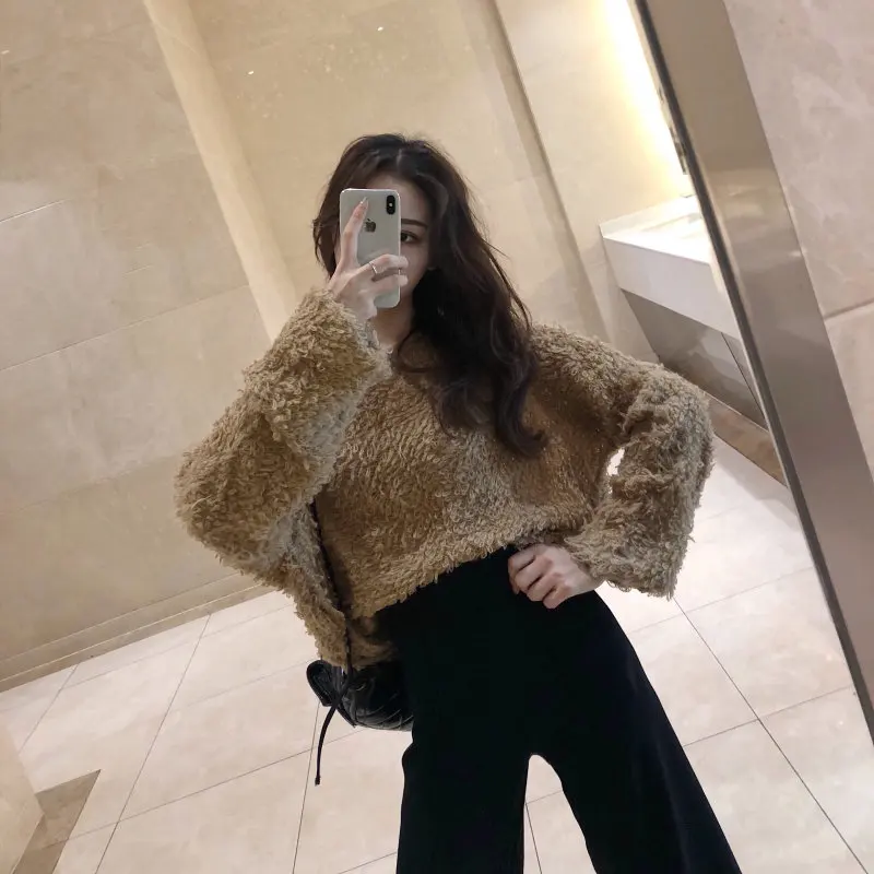 Alien Kitty 2019 Sexy Casual Elegant Bare Shoulder Fresh Simple Autumn Spring Women O-Neck Knitted Sweet Sweater Pullover Female | Женская
