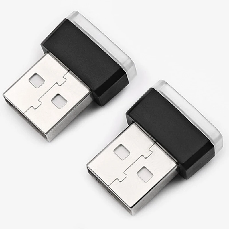 USB СВЕТОДИОДНЫЙ светильник s Универсальный ПК штекер интерьер автомобиля Ночной светильник красный/синий/белый авто мотоцикл декоративная лампа