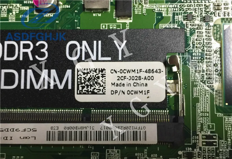 Материнская плата DA0JW8MB6E0 для ноутбука Dell Vostro 5460 Socket G1 материнская CWM1F 0CWM1F CN DDR3