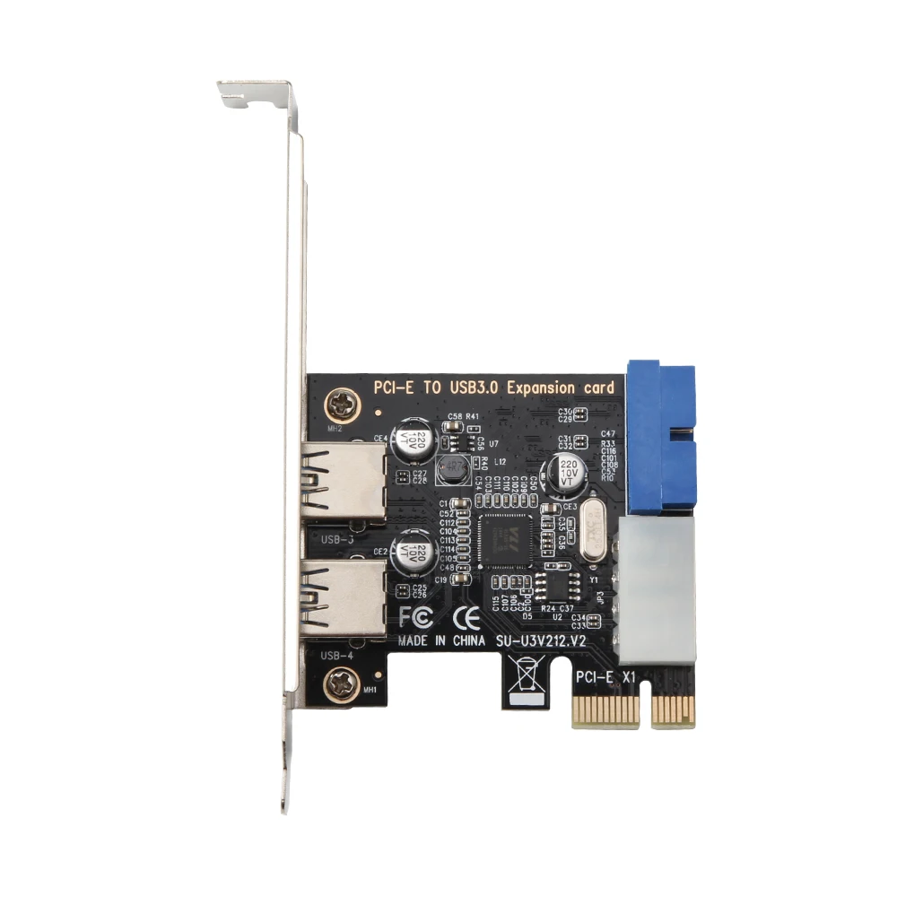 Компьютерная шина PCI-E карта расширенной памяти 19-Pin конвертер Внешний USB 3 0 карты