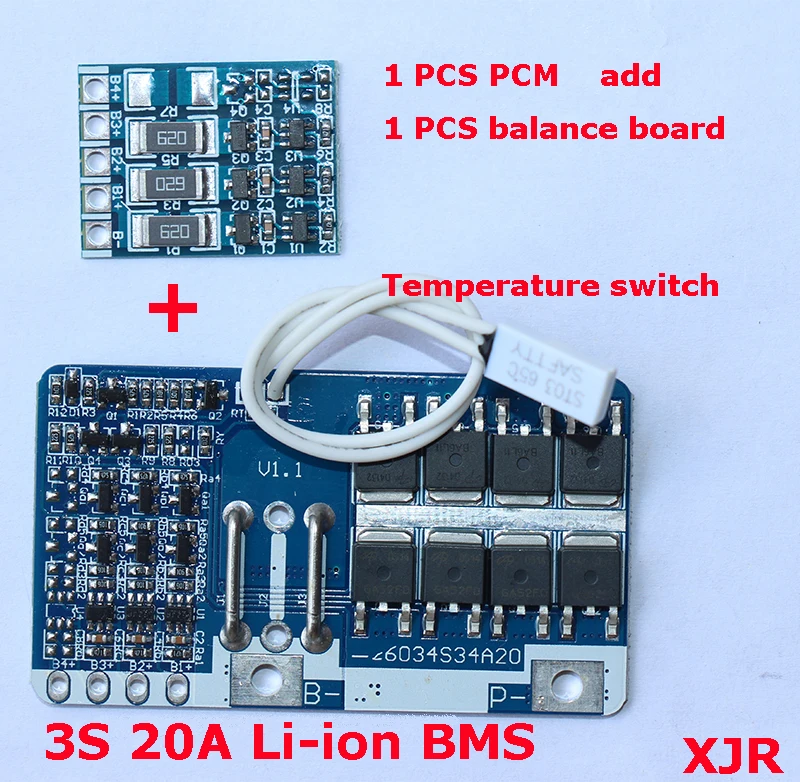 3S 20A Защитная плата литий полимерной батареи lipo BMS/PCM/PCB для 3 упаковок 18650 ионной с