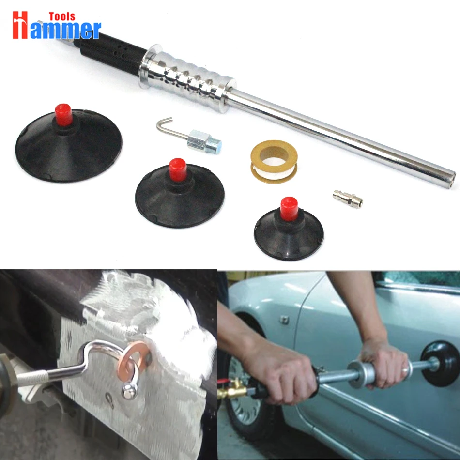 Пневматический инструмент для правки вмятин воздуха присосками без клея