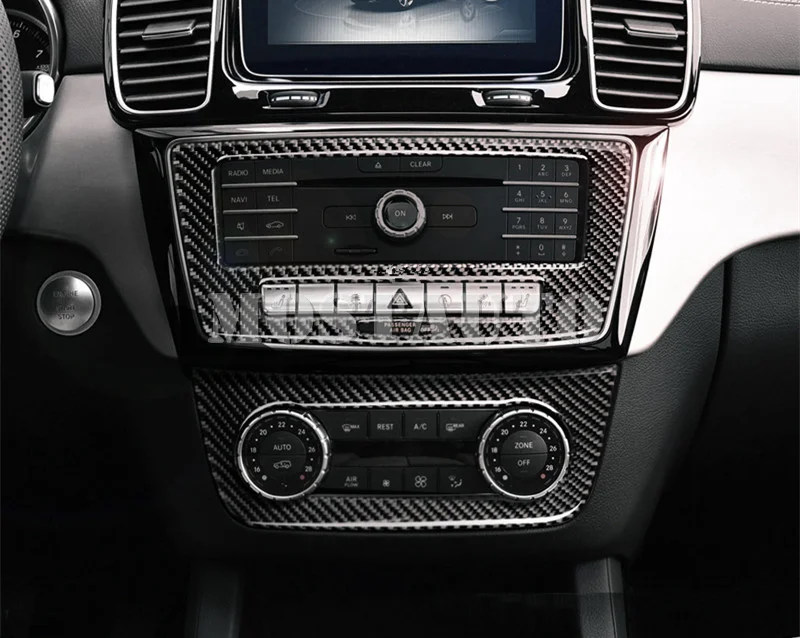 Для Benz GLE W166/Coupe C292 консоль из углеродного волокна CD& AC панель Крышка- 2 шт