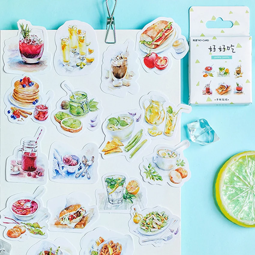 20 пачек/лот вкусные Еда Бумага украшения стикеры на клейкой основе для