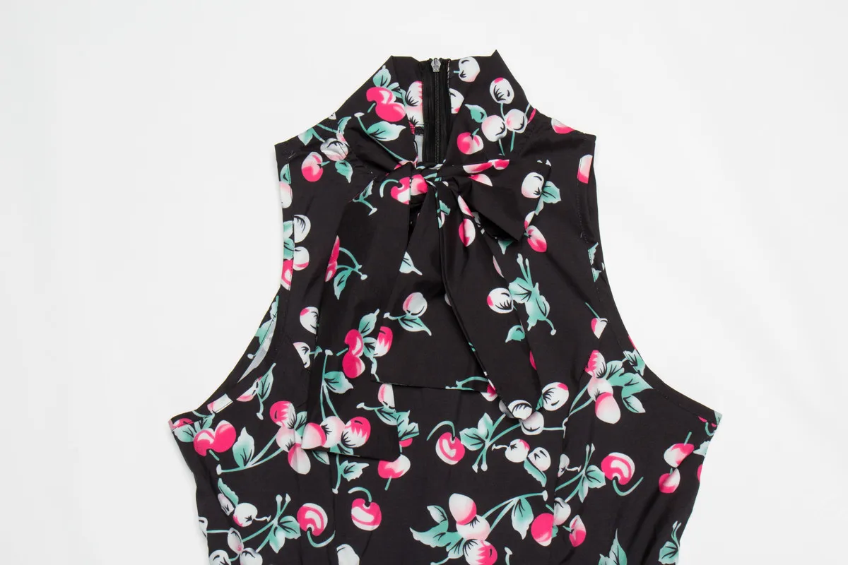 Summer Waist Women's Print Retro Elegant Dress |