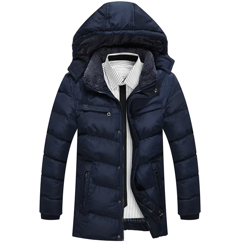 Толстая теплая зимняя куртка Модная приталенная для молодых людей Мужская Новая