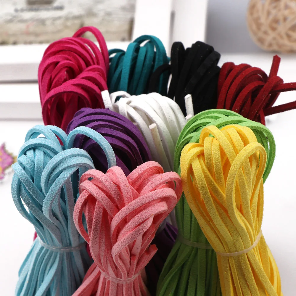 Плетеный шнур из искусственной замши корейский бархатный ручной работы