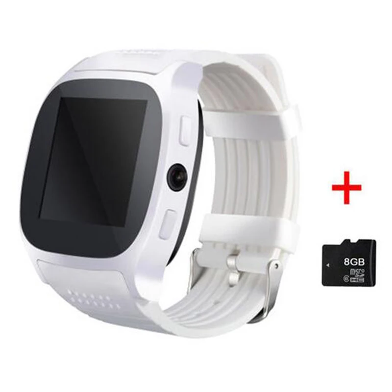 White add 8G TF Card Смарт-часы с Bluetooth для huawei Honor 9i Play 10 V10 9 8 7 6A, Поддержка 2G, SIM, TF, карта, набор звонков, фитнес-трекер, умные часы - Цвет: White add 8G TF Card