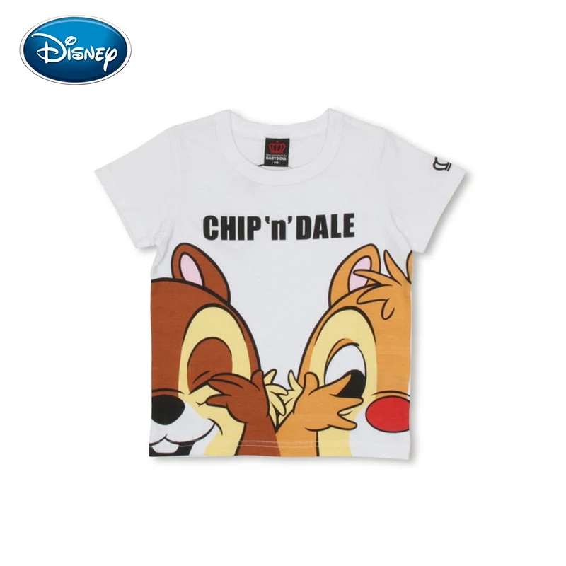 Хлопковая футболка с Микки Маусом и Минни из мультфильма Дисней Милая Детская