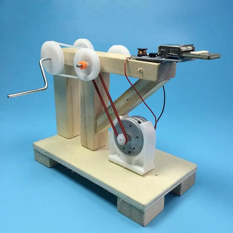 DIY Наука игрушки генератор Динамо Модель Дерево изобретение наука