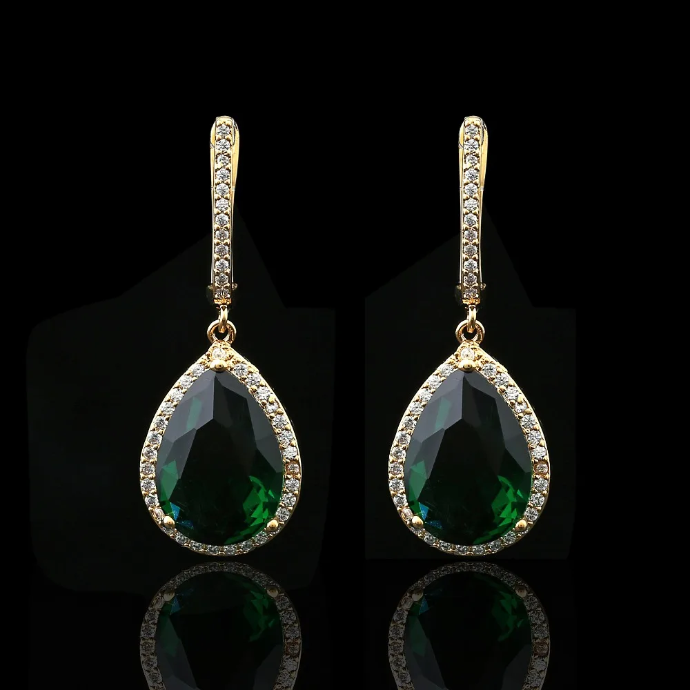 Blucome Роскошные Циркония Горный Хрусталь Серьги Родием Медь Принцесса Крюк Макс