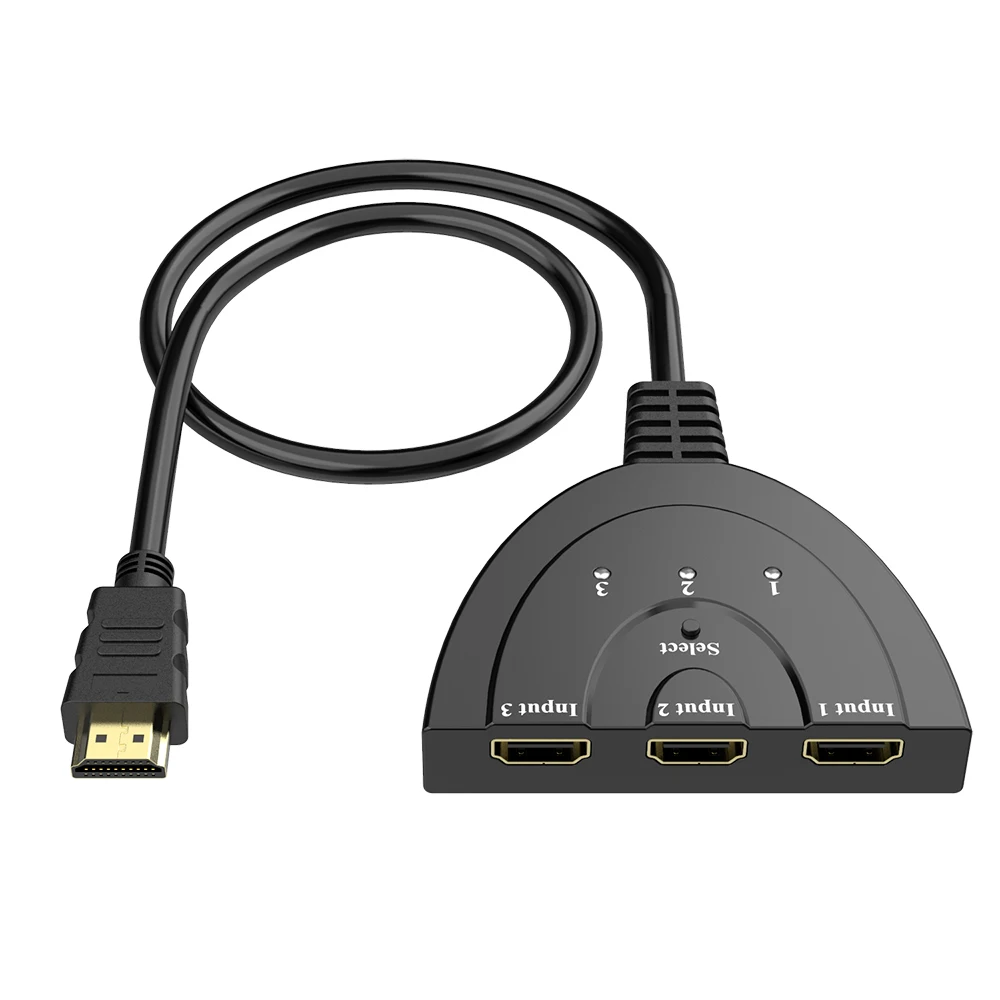 3 порта 1080 P Male-Female 3D HDMI автоматический переключатель Switcher Splitter концентратор с