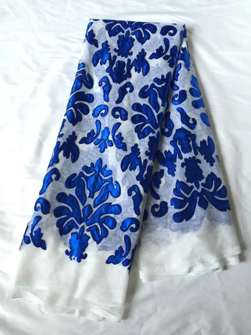 (5 ярдов/партия) Φ! Белый + королевский синий! ВЫСОКОКАЧЕСТВЕННАЯ африканская