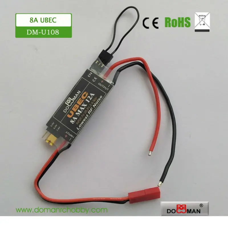 1 шт./лот 8A UBEC DOMAN RC высокое напряжение 5 В/6 В/7 4 В выход 2s 6S/7 25 в режим входного