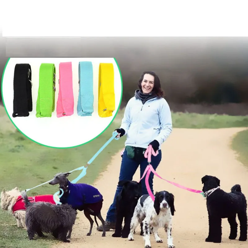 

3 Dogs Leash for Dogs Set Nylon Rope Three Way Pet Dog Leads Leash Heavy Duty for Small Medium Large Dogs