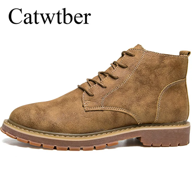 Catwtber новый человек зимние сапоги черный хаки Для мужчин повседневная обувь