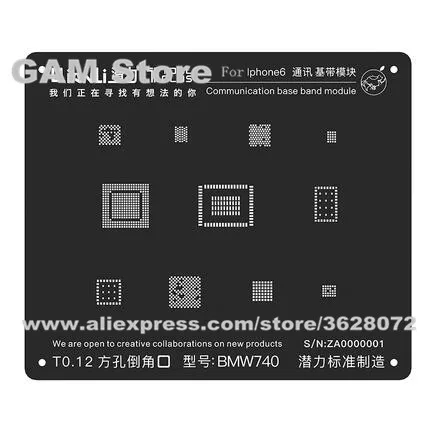 Трафарет BGA для iPhone 6 6G 6plus базовая полоса ЦП с Wi Fi Nand питание IC реболлирующий штифт