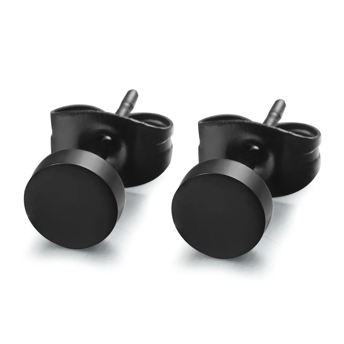 6 Пара Хирургическая сталь сплюснутый Пронзительный Серьги гвоздики с размером 3